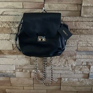 Forever 21 Black Backpack with Chain Detail